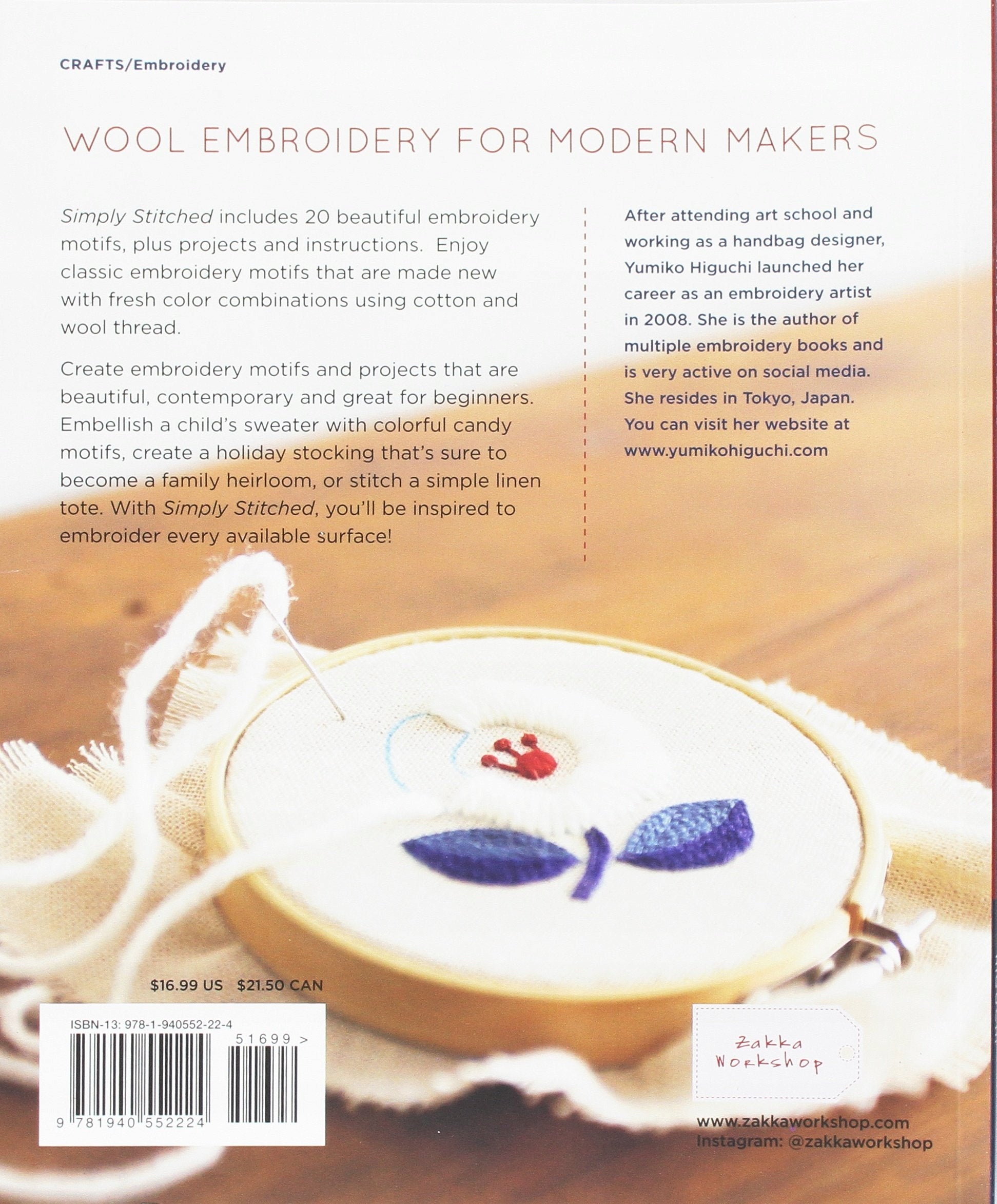 Simply Stitched: Beautiful Embroidery Motifs and Projects with Wool and Cotton