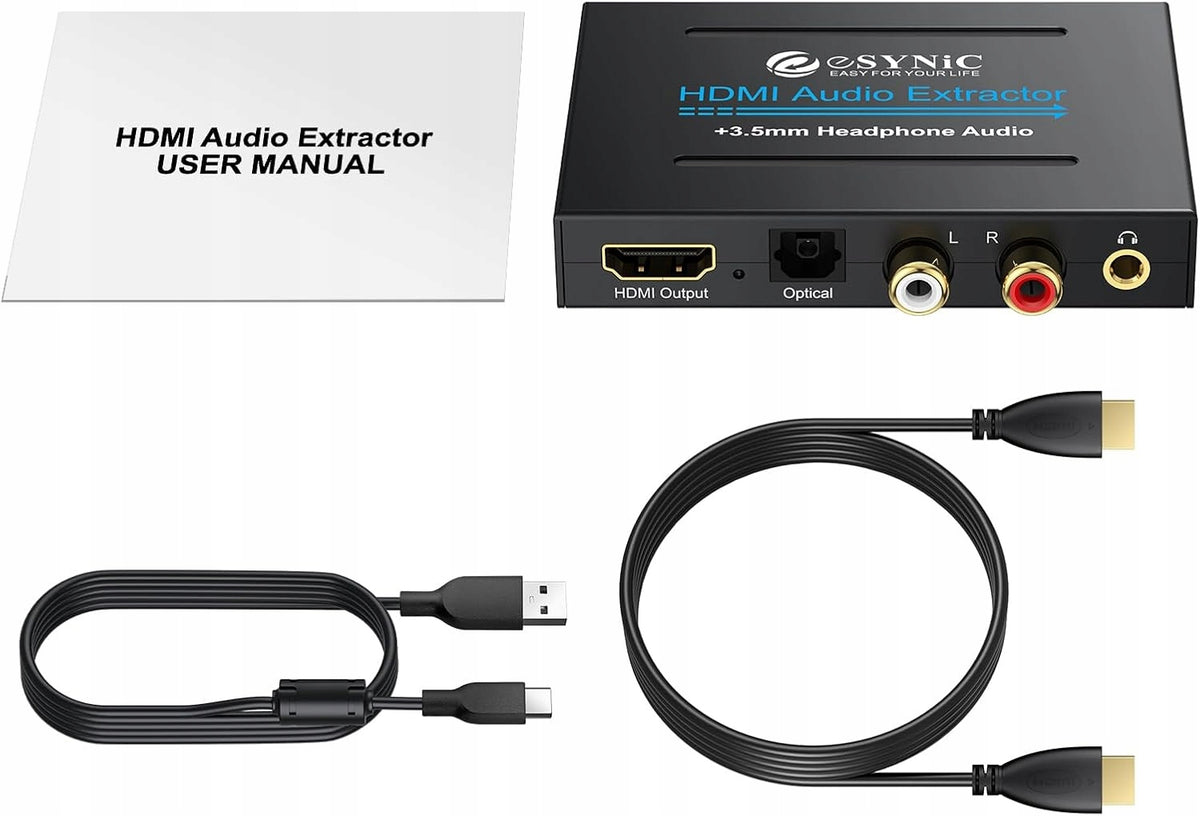 eSynic Portable HDMI Sound Extractor 4K@30Hz Manufacturer code ZXT-GGY-IT