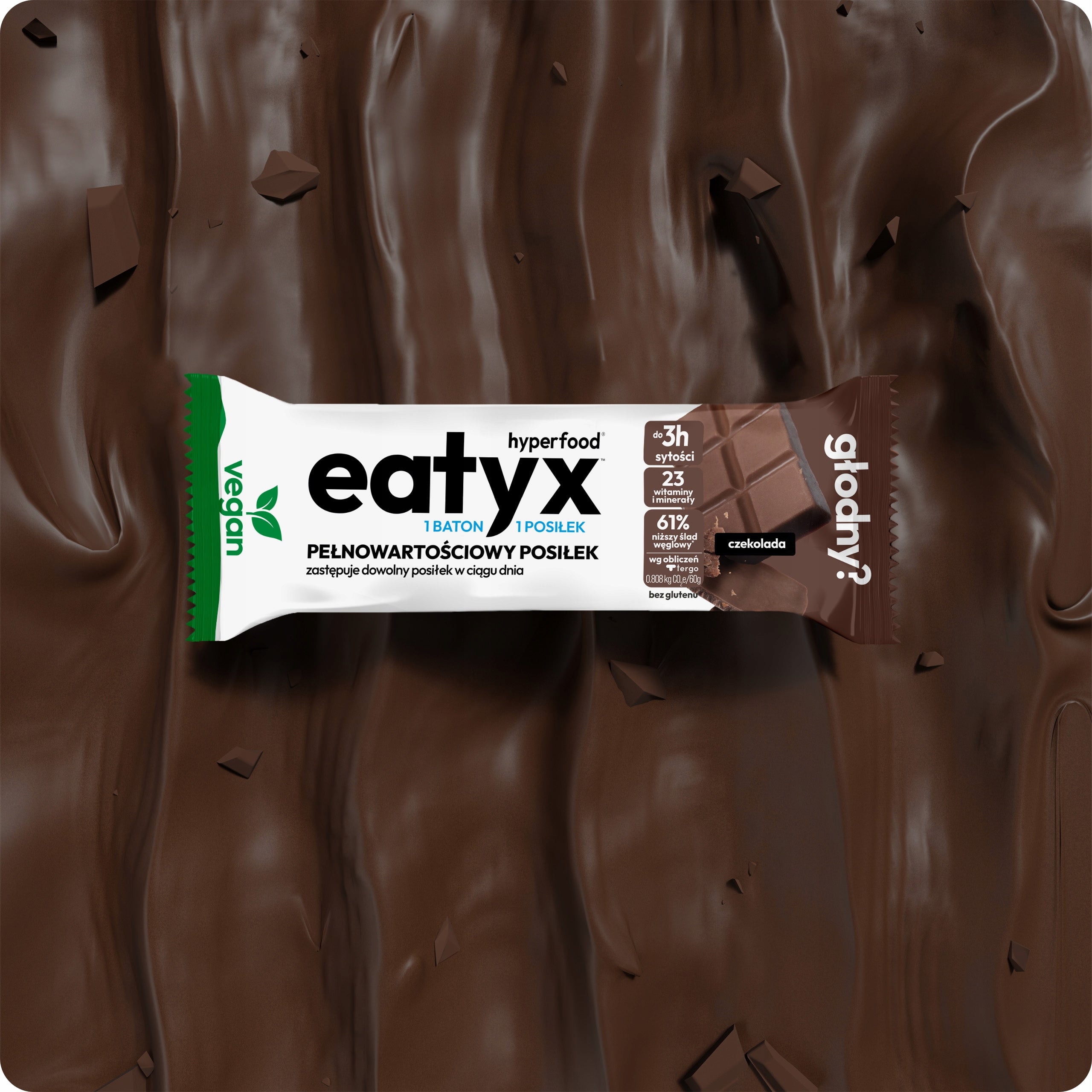eatyx Bar meal Ready dish in the form of a protein bar Chocolate lf Manufacturer code EATYXBATCZEKO60DISPLAY