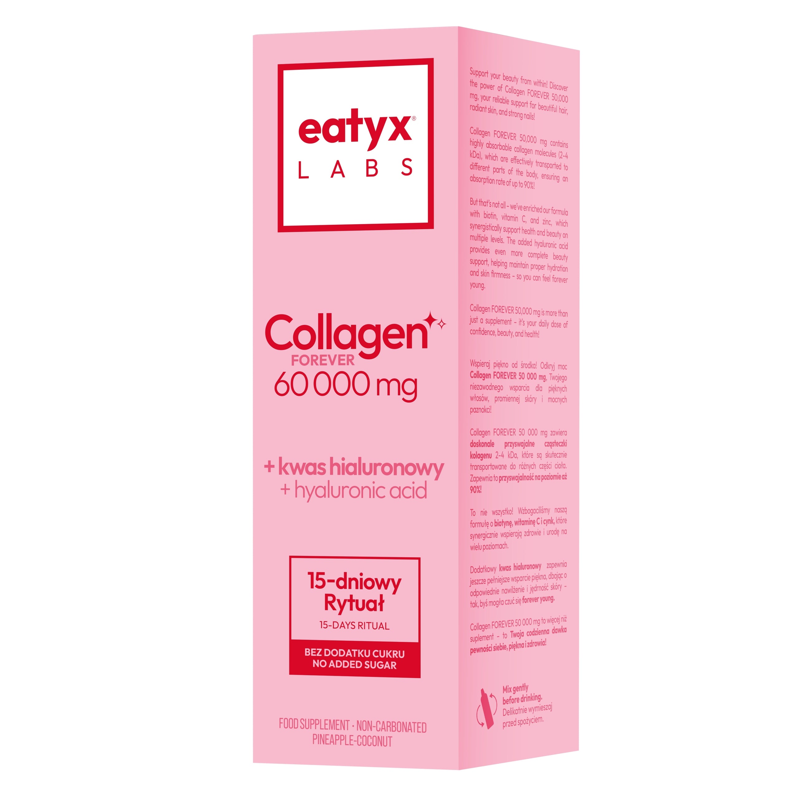 eatyx Labs Forever 60000 mg pineapple-coconut 500 ml Manufacturer code EATLABCOLLFOREV9X500MLPL-EN