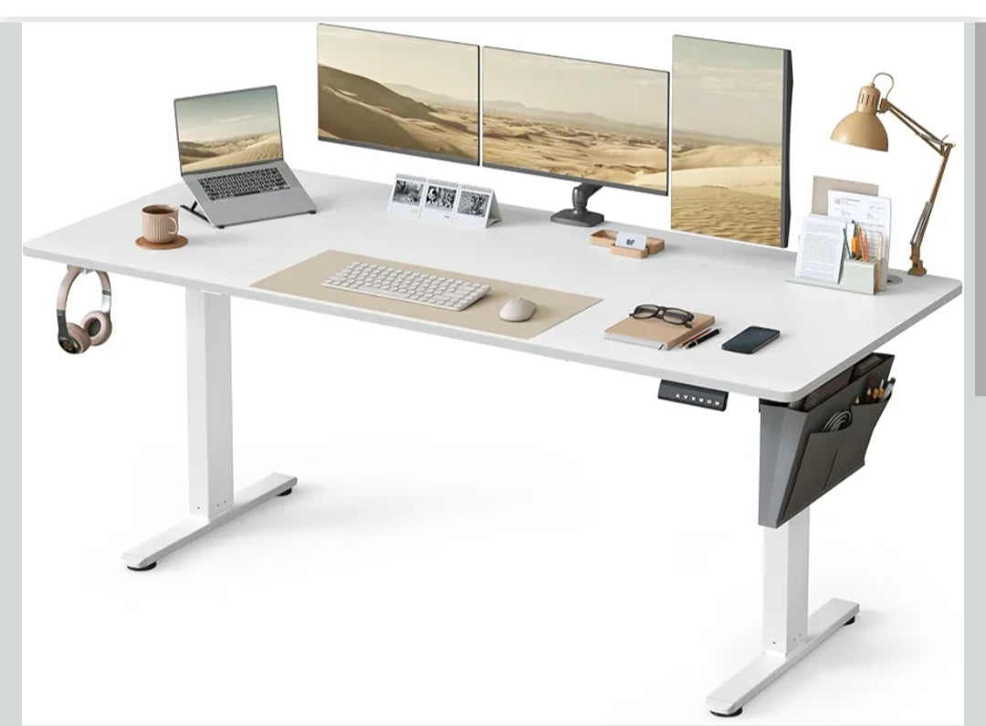 electric desk frame 180x80 cm Songmics white- WITHOUT COUNTERTOP