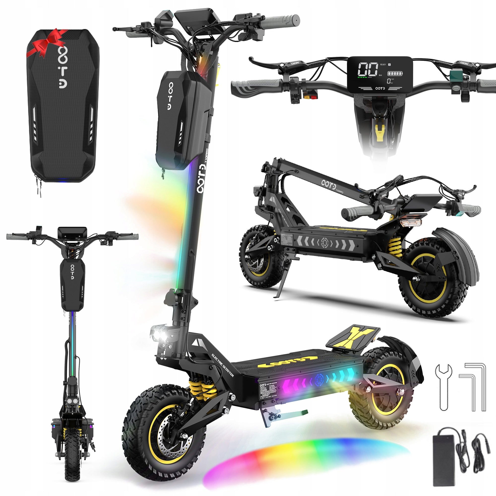 electric scooter folding OOTD T10 PRO 2600W range 70KM 52V 23.4Ah PL