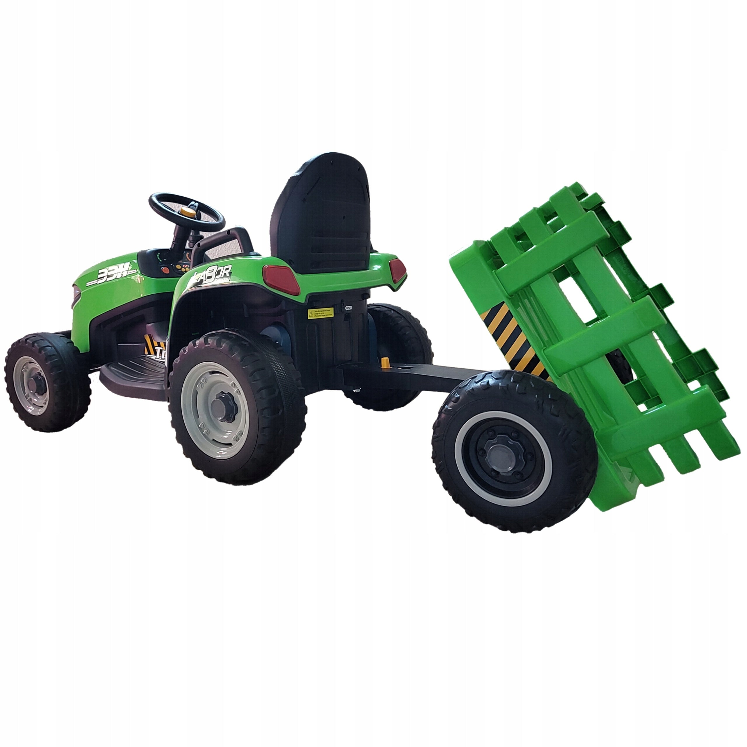 electric tractor 2engines 12V with trailer PILOT wheel EVA leather Manufacturer code BBH-030 Zielony