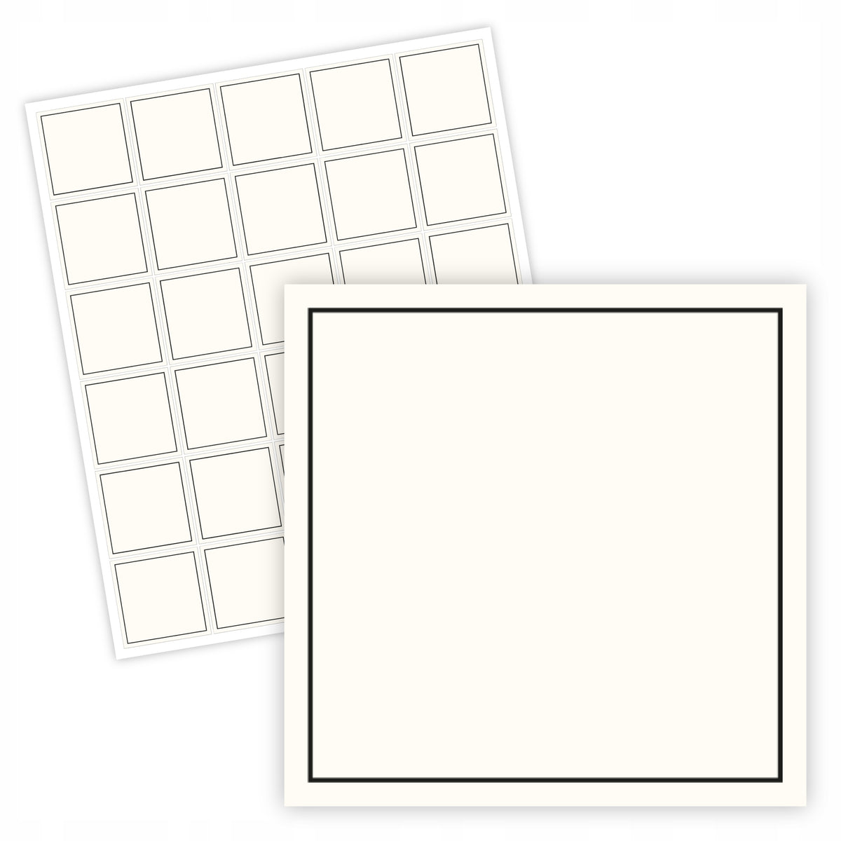 empty labels STICKERS for spices waterproof 30pcs 4x4cm