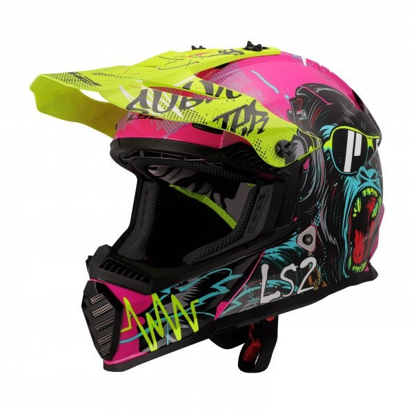enduro helmet Junior LS2 MX437 Mini Fast Gorilla Black Size: M