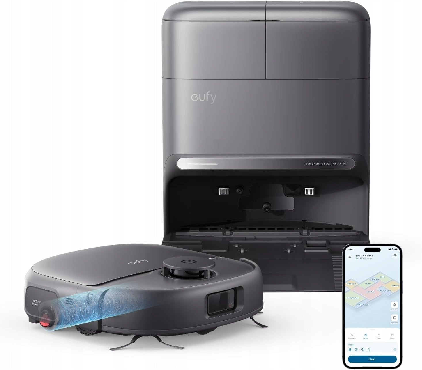 eufy Anker C28 Robot Vacuuming and Washing 5in1 HydroJet 15000Pa AI