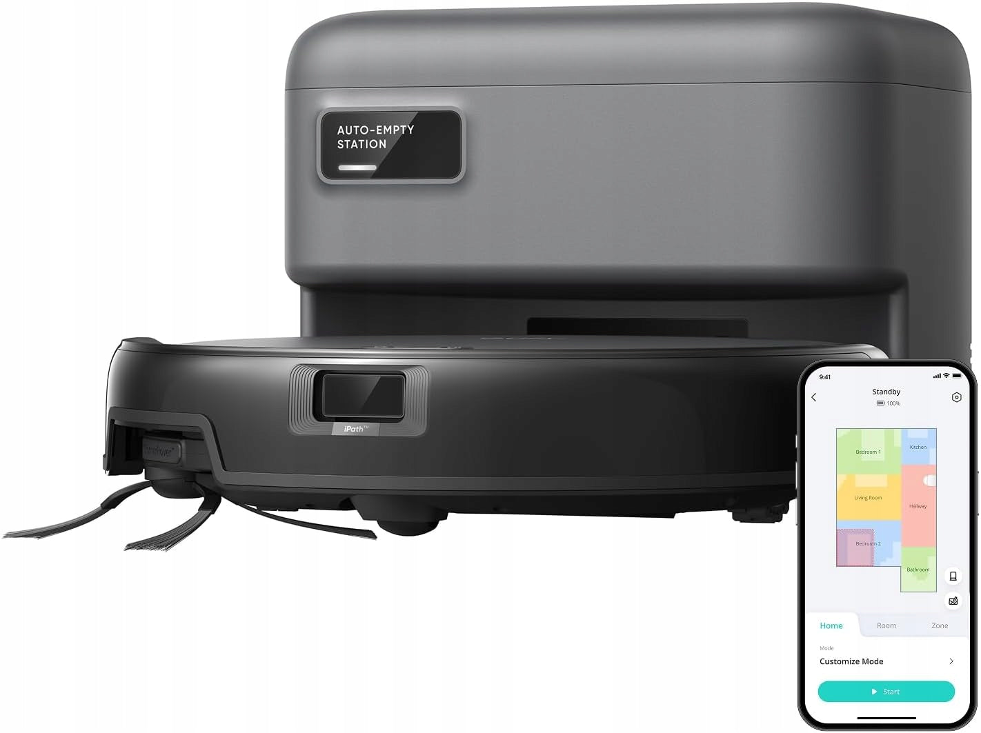 eufy C10 cleaning robot with automatic emptying station 4000Pa HEPA Dominant color black