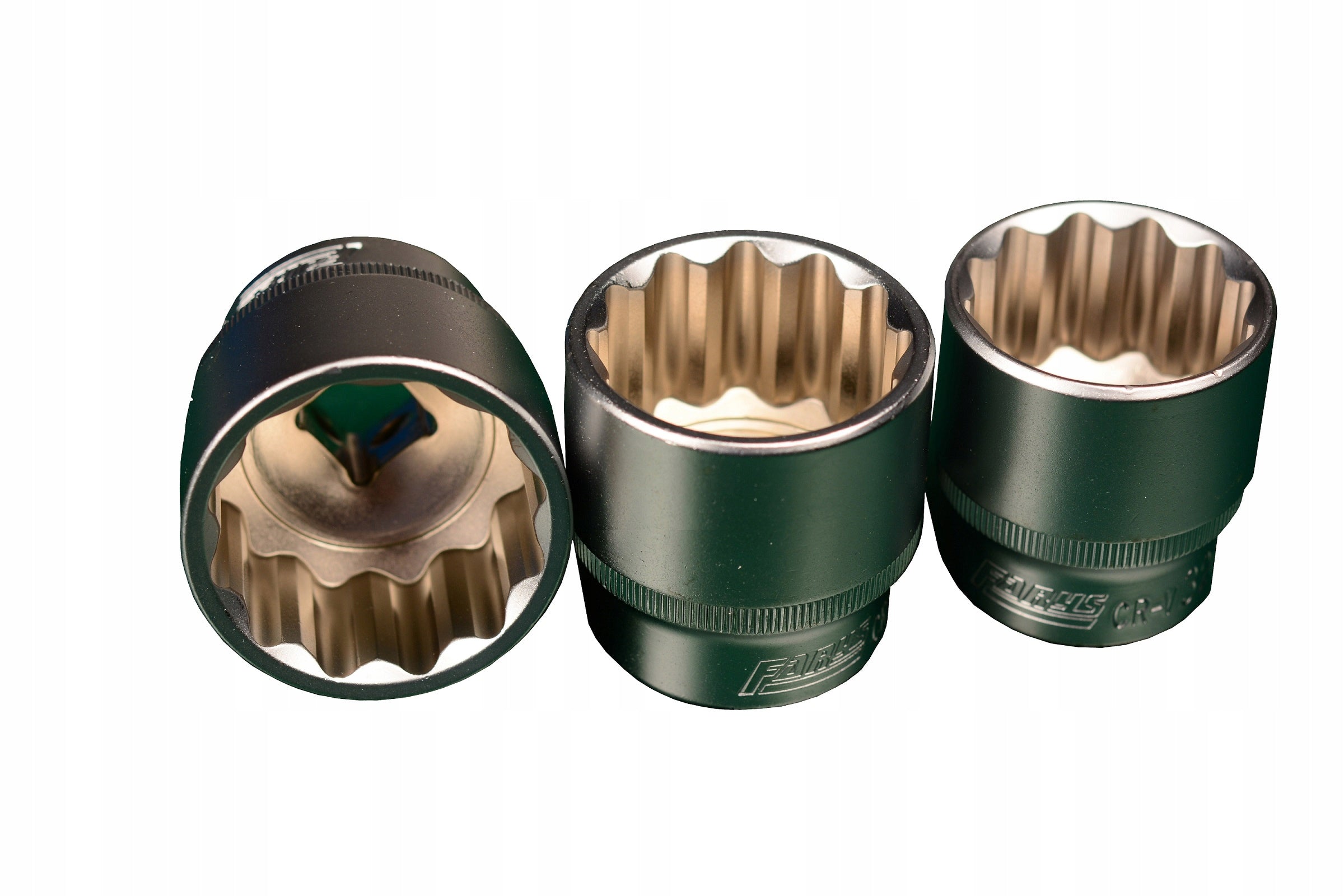 Galvučių rinkinys Farys 1/2", 12-kampės, 8–36 mm, 21 vnt., CrV