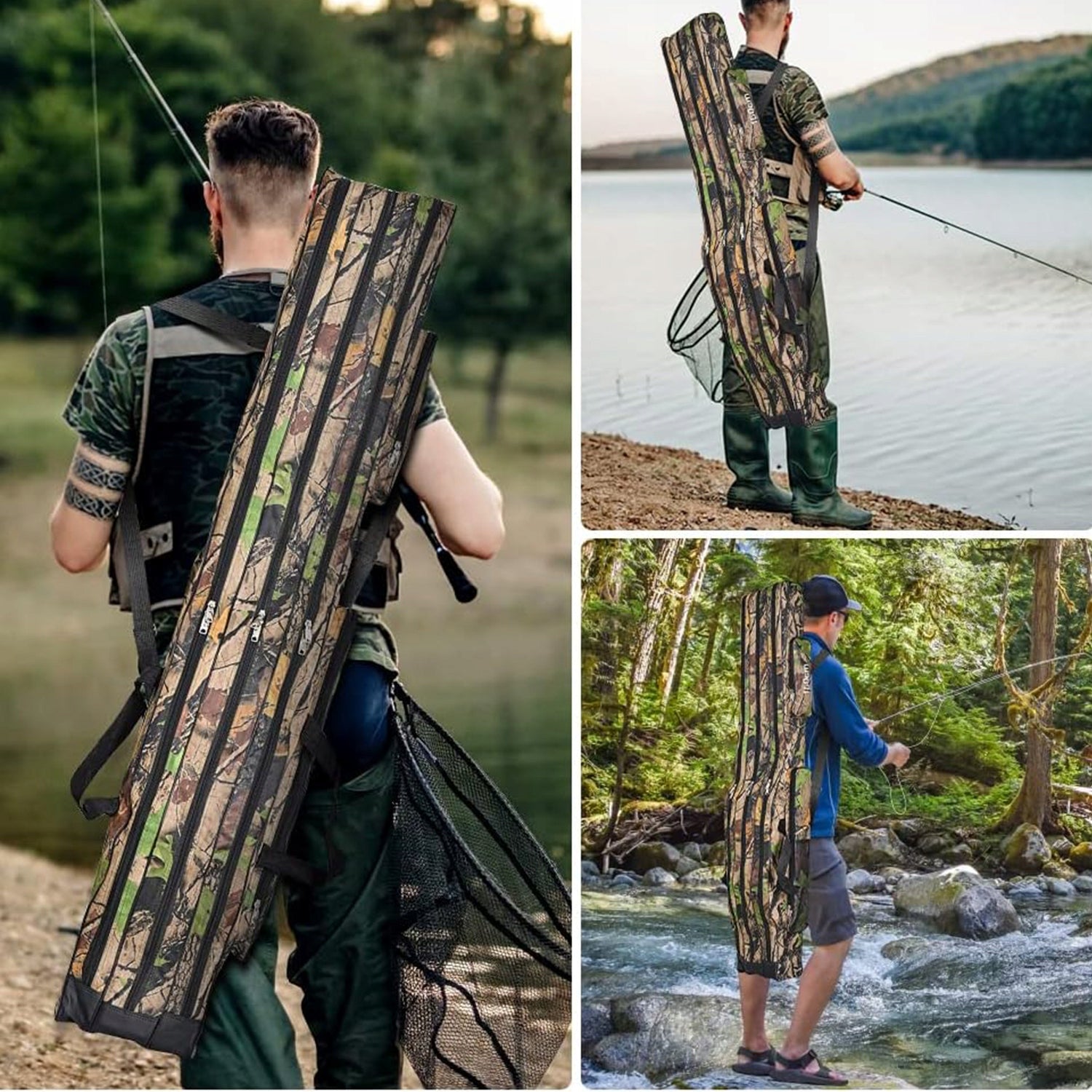 fishing cover waterproof bag rod case 3 compartment 150cm Manufacturer code 6SP0559DSKUN