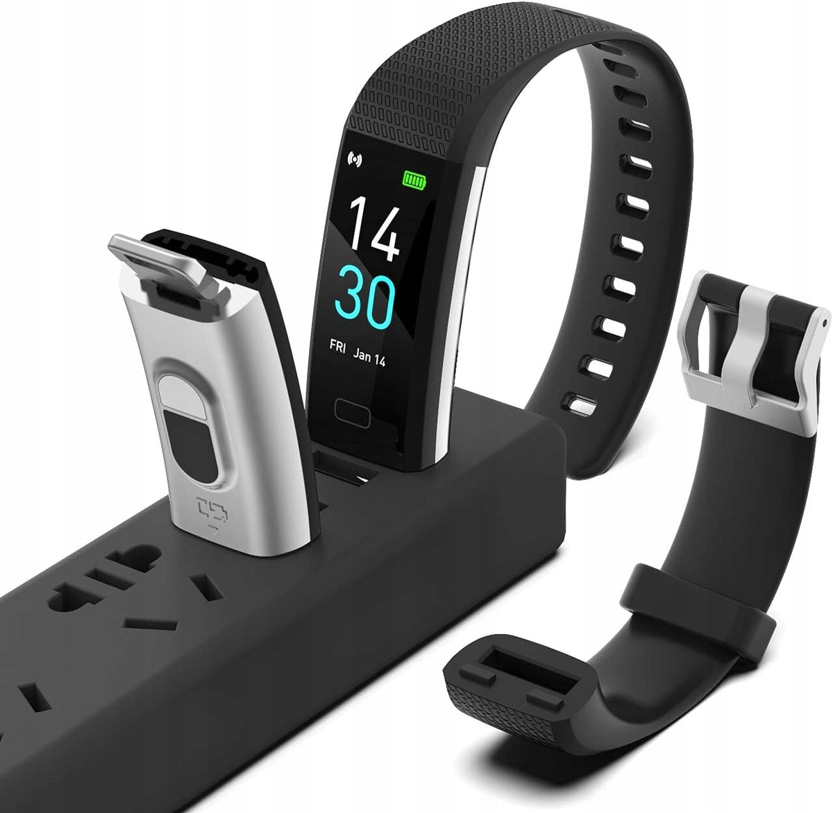 fitness tracker bracelet smartwatch grey waterproof Packaging status original