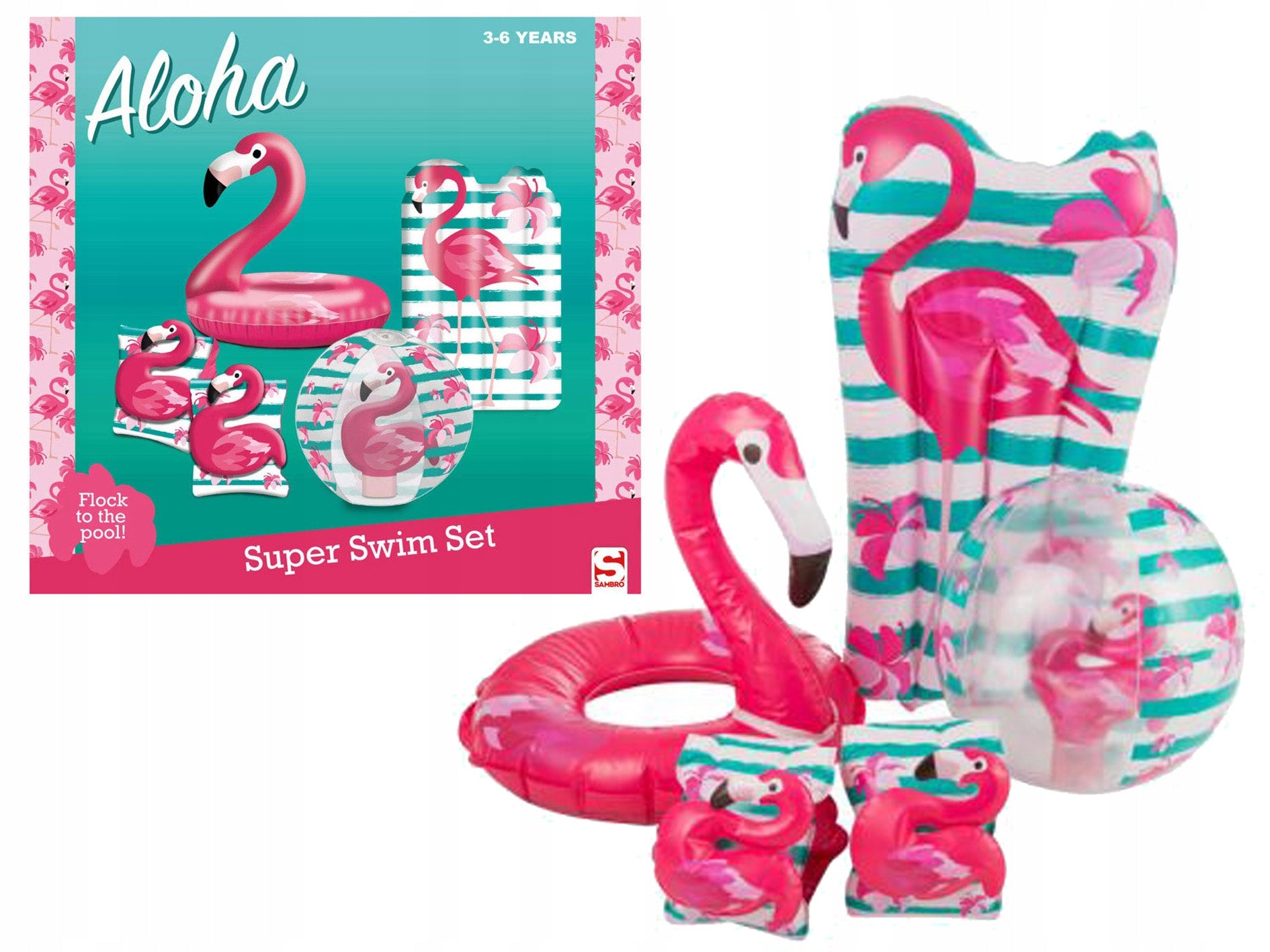 flamingo swimming set SAM-3503-3 Brand Sambro