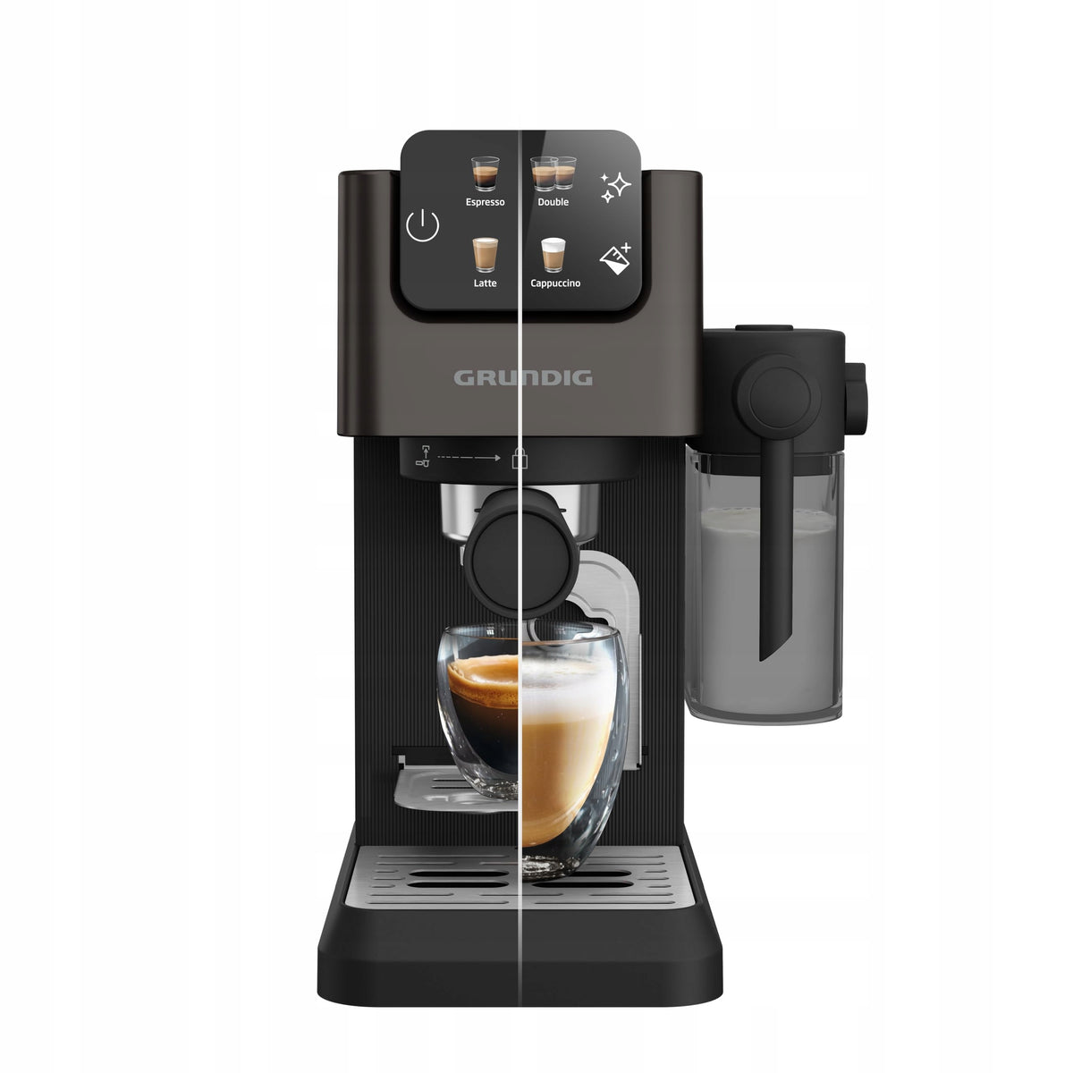flask coffee maker Grundig KSM 5330 15 bar black milk container