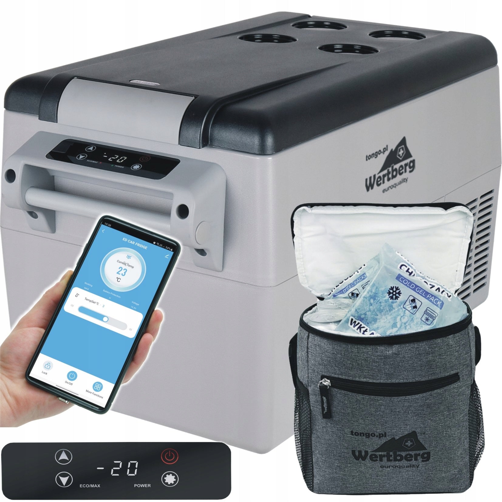 fridge freezer -20°C 12V/24V|230V bluetooth Tuya bag cool