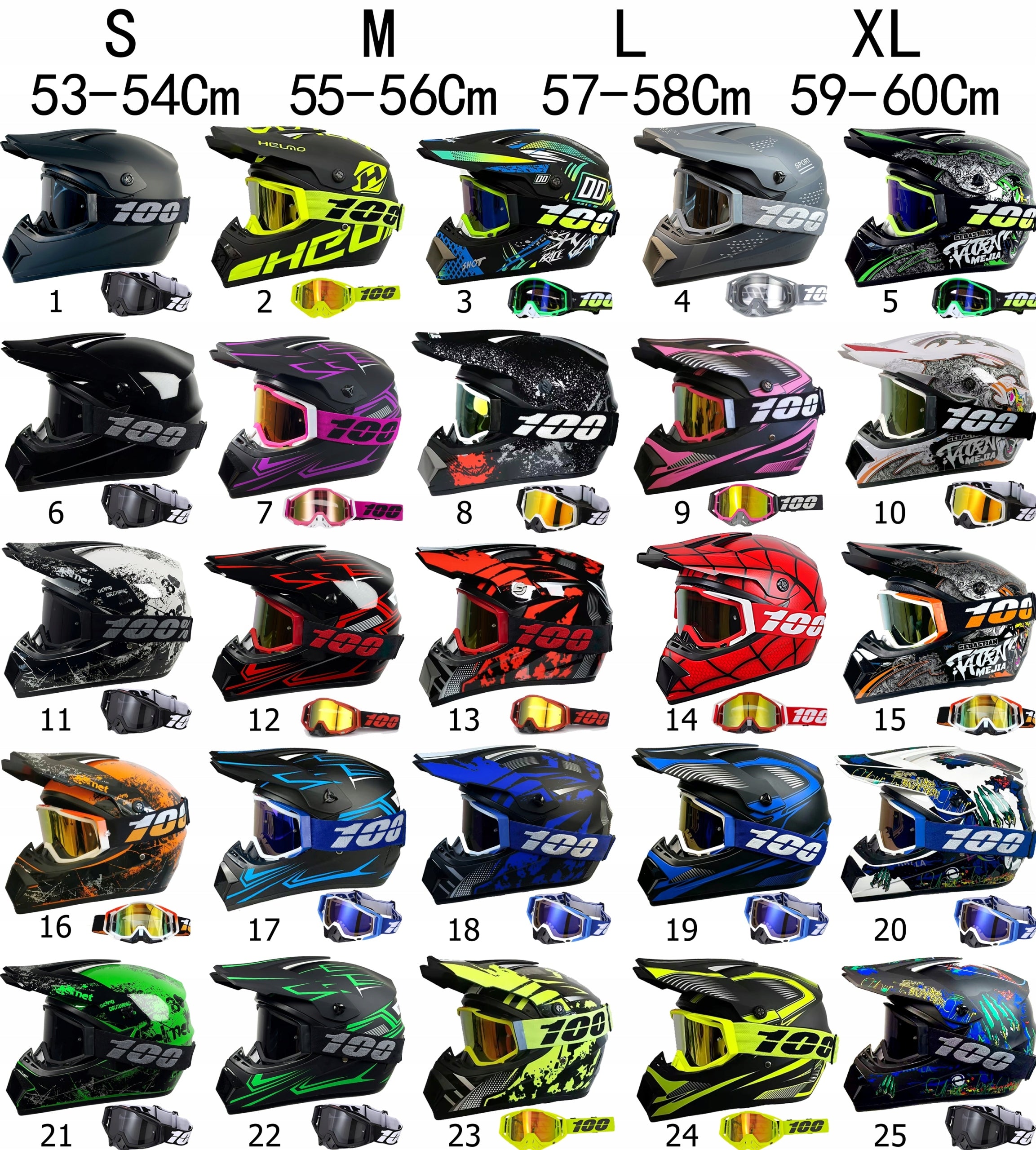 fullface helmet for Cross / Enduro / Motorcycle / Scooter / Bikes M 55-56 cm Packaging status original