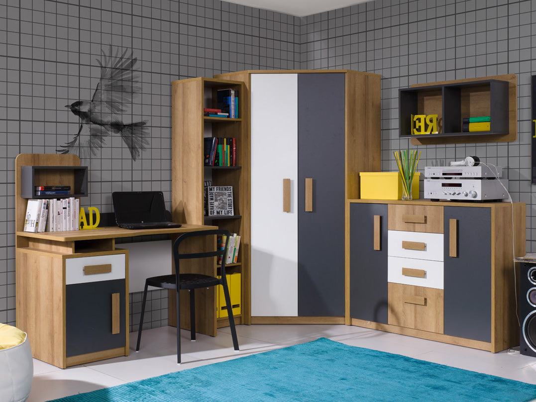 furniture QUATRO 10 desk with shelf drawer cabinet Brand MARMEX Meble