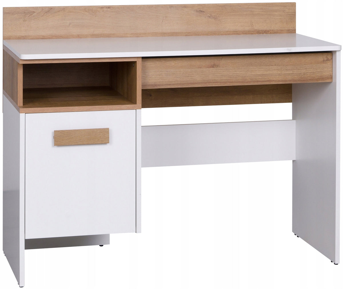 furniture youth desk children white +oak with drawer cabinet shelf Grant 02