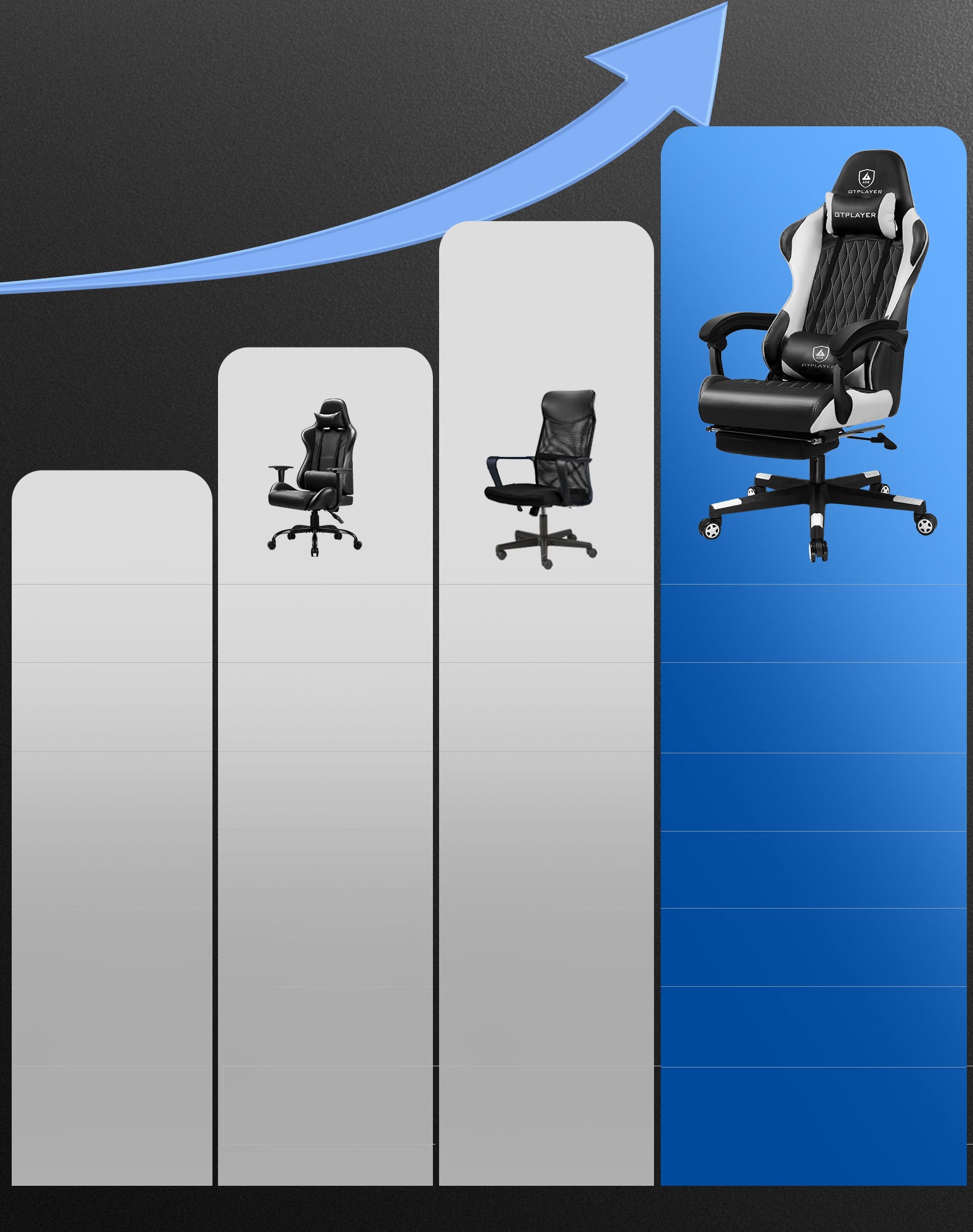 gaming chair footrest headrest lumbar support Manufacturer code GTPLAYER