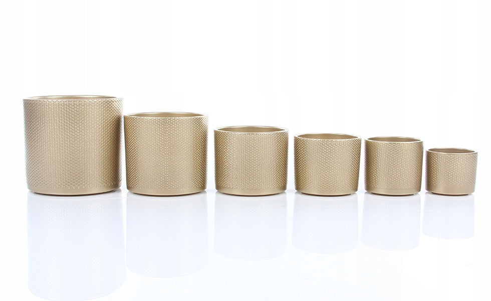 gold ceramic pot ERA 12/10 cm gold casings with polka dot texture EAN (GTIN) 8718861576269