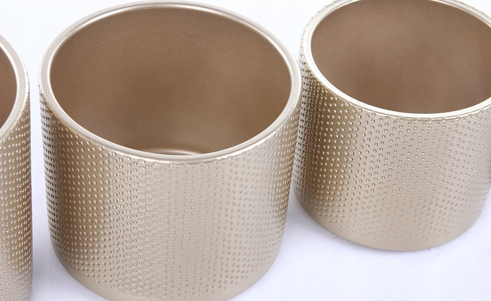 gold ceramic pot ERA 12/10 cm gold casings with polka dot texture Manufacturer code 1059866