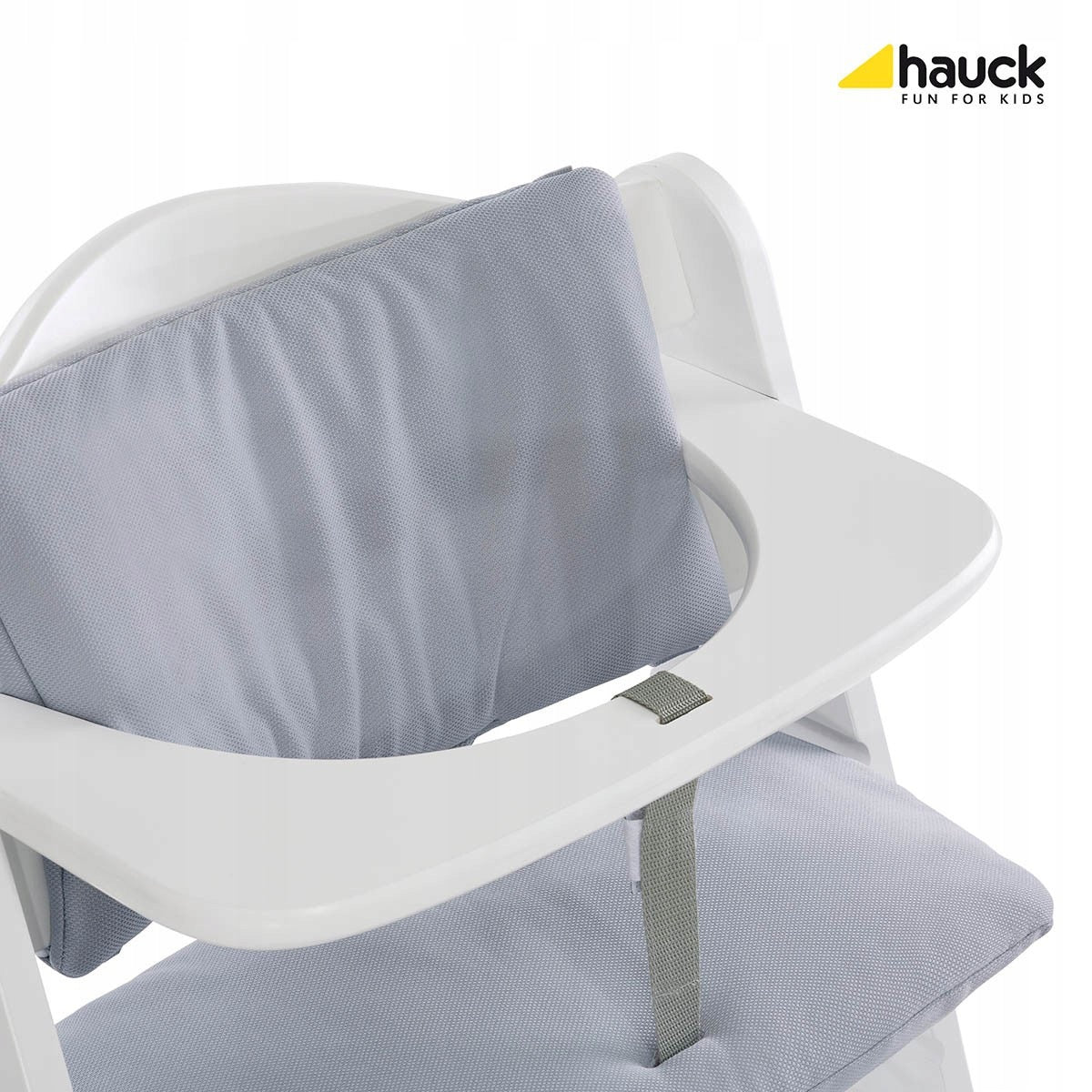 hauck Deluxe Stretch Grey Chair Insert Color white shades of gray and silver