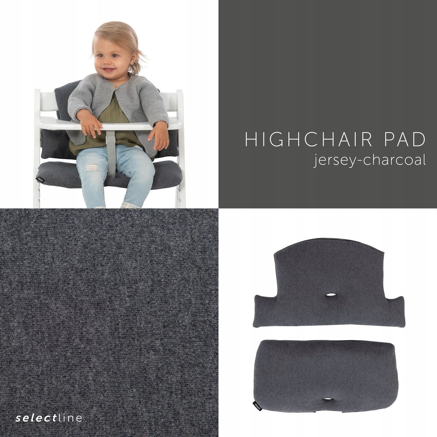 hauck insert Select jersey charcoal Color shades of gray and silver