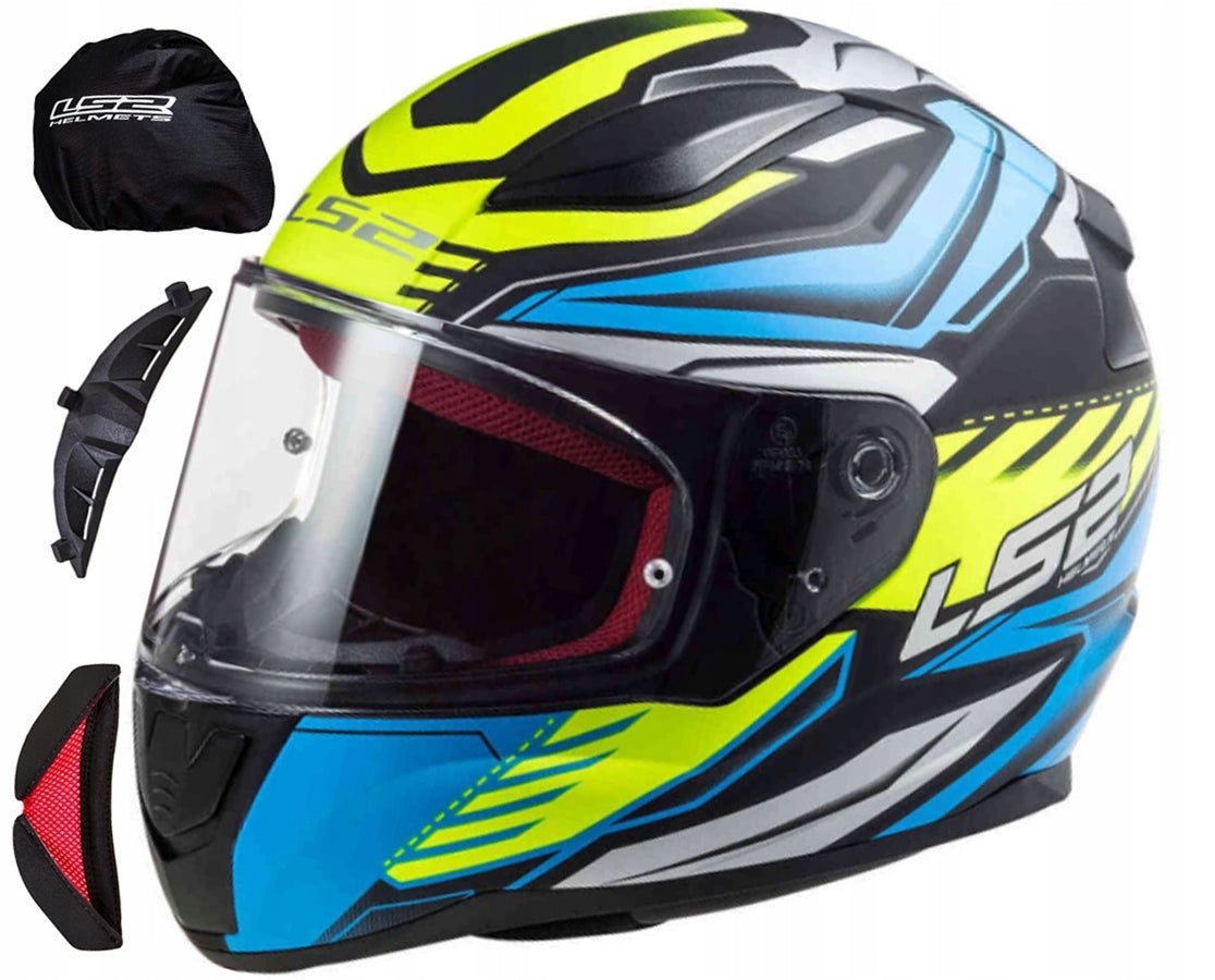 helmet LS2 FF353 Rapid Gale Matt Black/Blue/Yellow Size: XL Manufacturer's catalog number AK1035346256