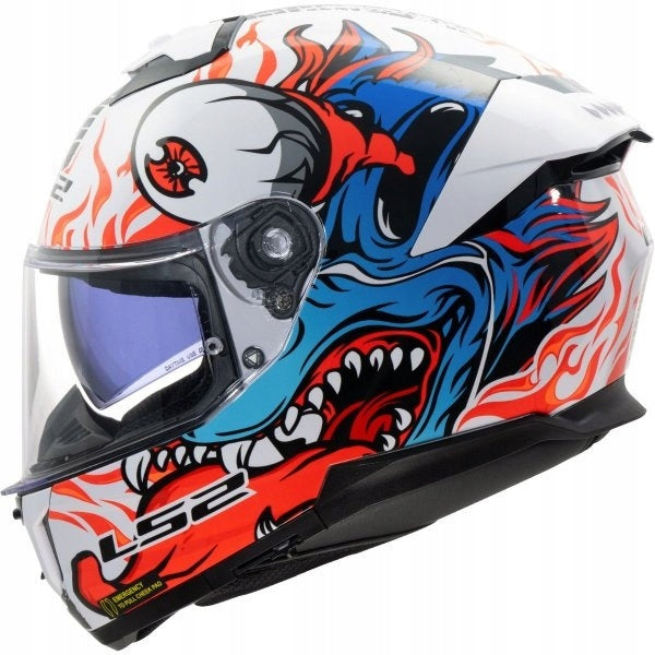 helmet LS2 FF808 Stream II Inferno White/Blue-06 Size: XL