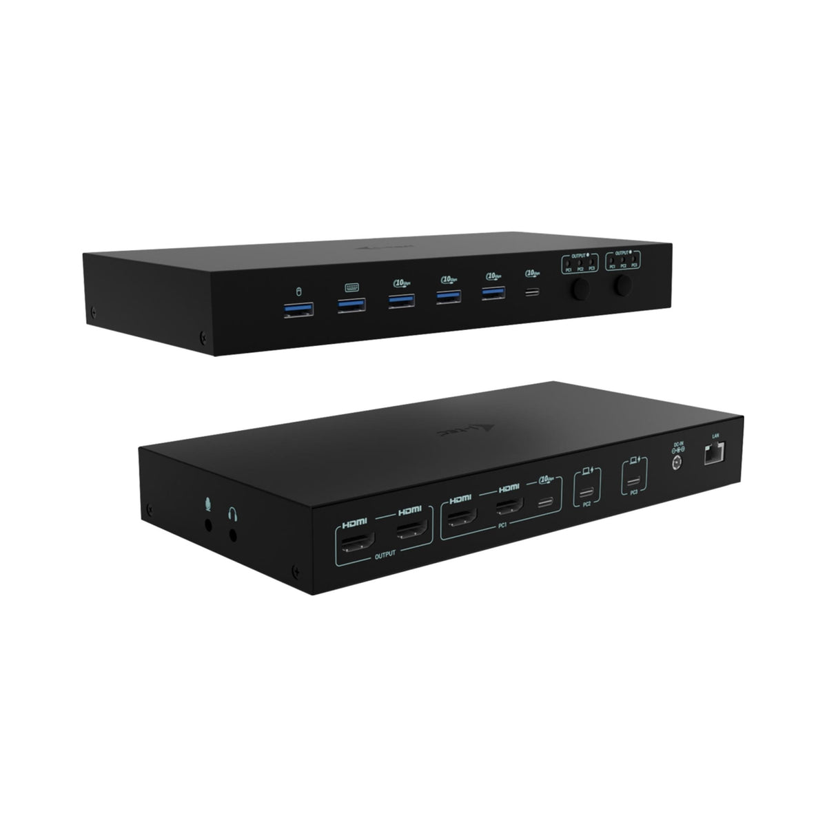 i-tec USB-C KVM Docking Station 3 Hosts Dual HDMI 4K PD 92W