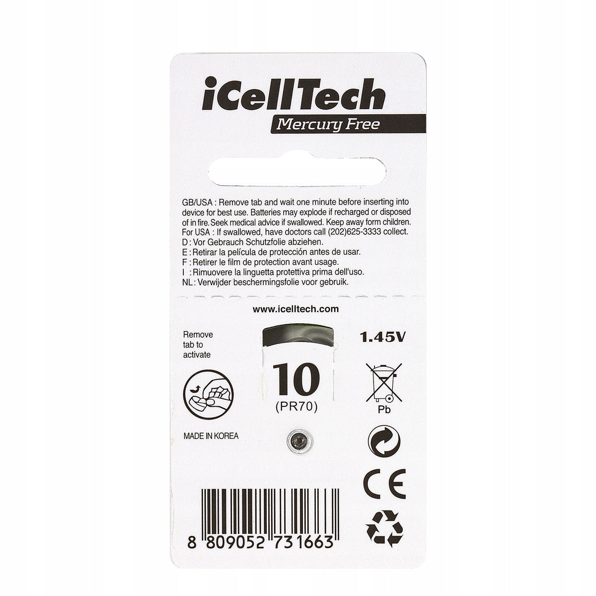 iCellTech batteries "10" - 60 pcs. EAN (GTIN) 8809052730048
