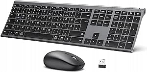 iClever Wireless Keyboard and Mouse 2,4G QWERTZ German - Grey