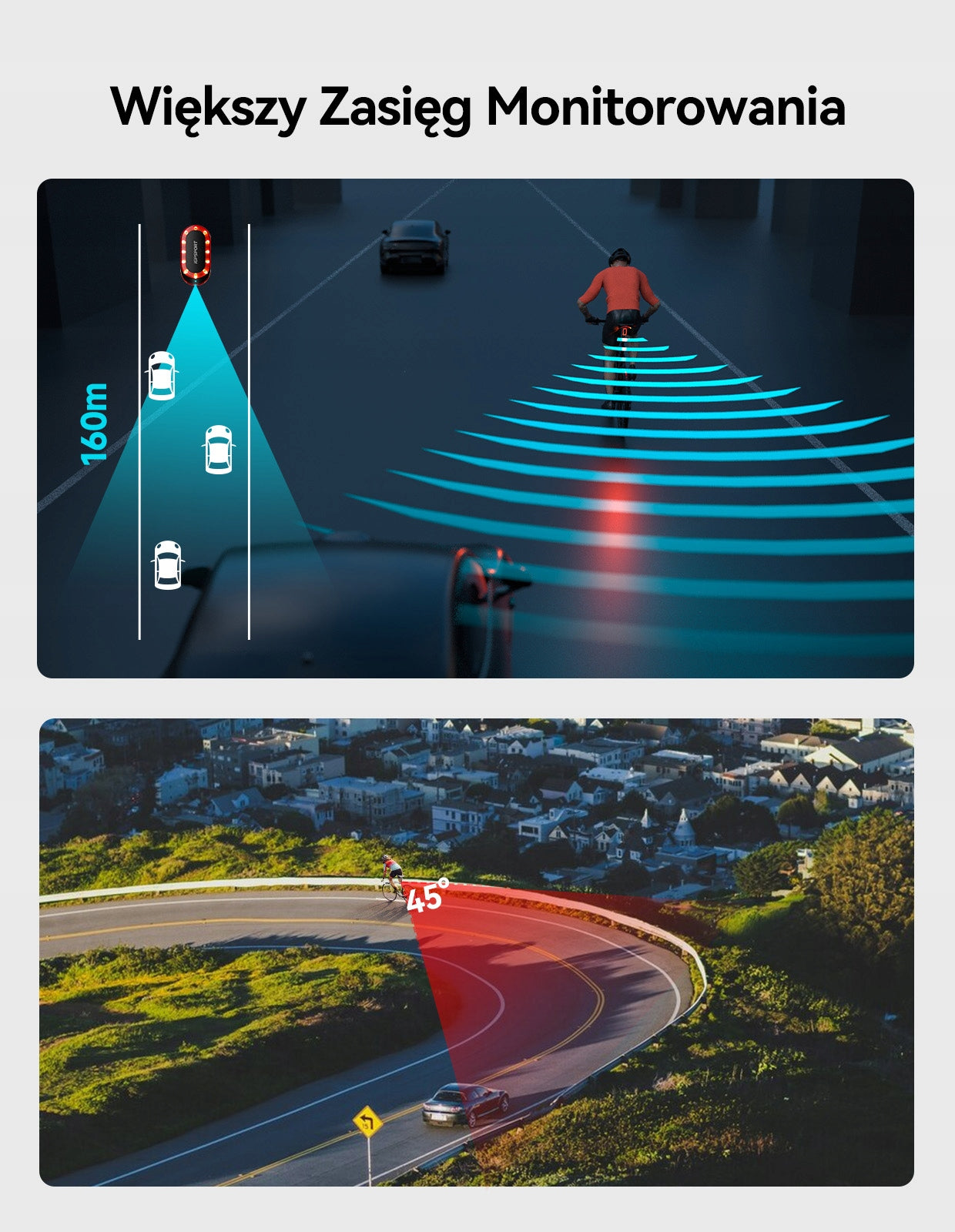 iGPSPORT SRmini Rear Bike Radar Light, Visibility up to 1.2 km Brand iGPSPORT