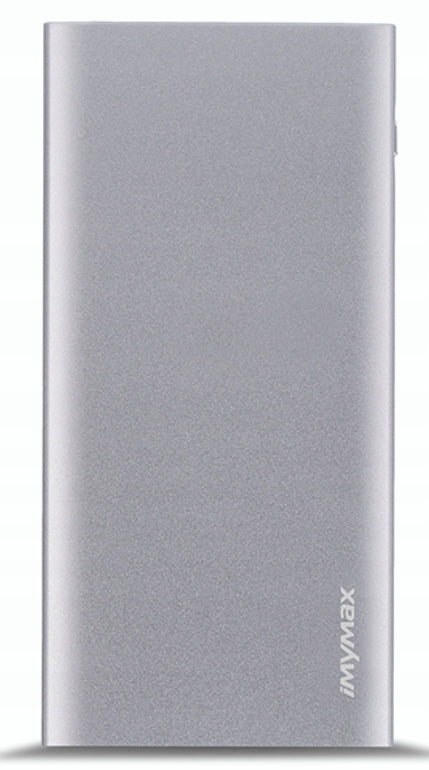 „iMYMAX Power Bank X10 Slim“ 10.000 mAh silberfarben 