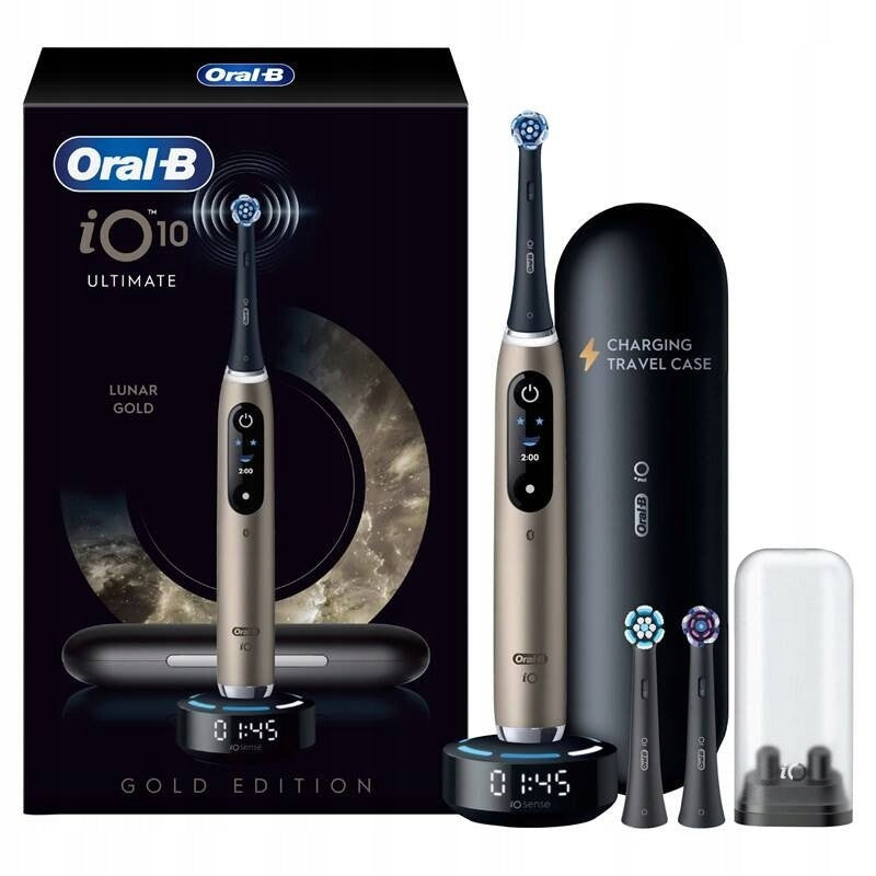iO10 Lunar Gold Electric Toothbrush + Travel Case
