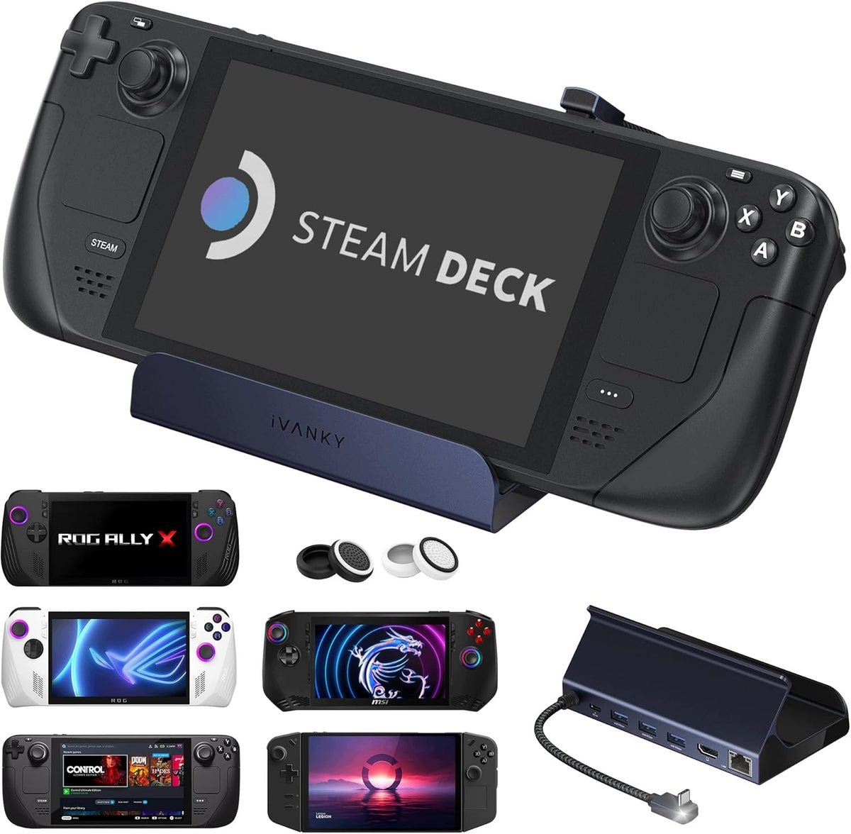 iVANKY ROG Ally Steam Deck HDMI 2.1 4K 120Hz 100W Docking Station