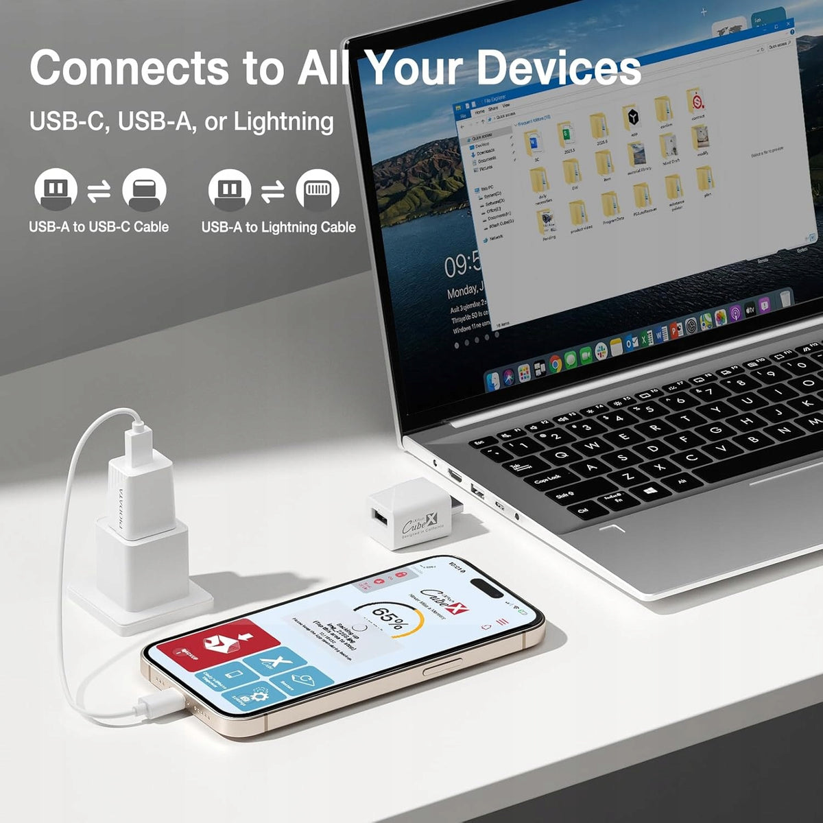 iXflash Cube 512 GB Flash Drive for iPhone/iPad/Android Manufacturer code P01756