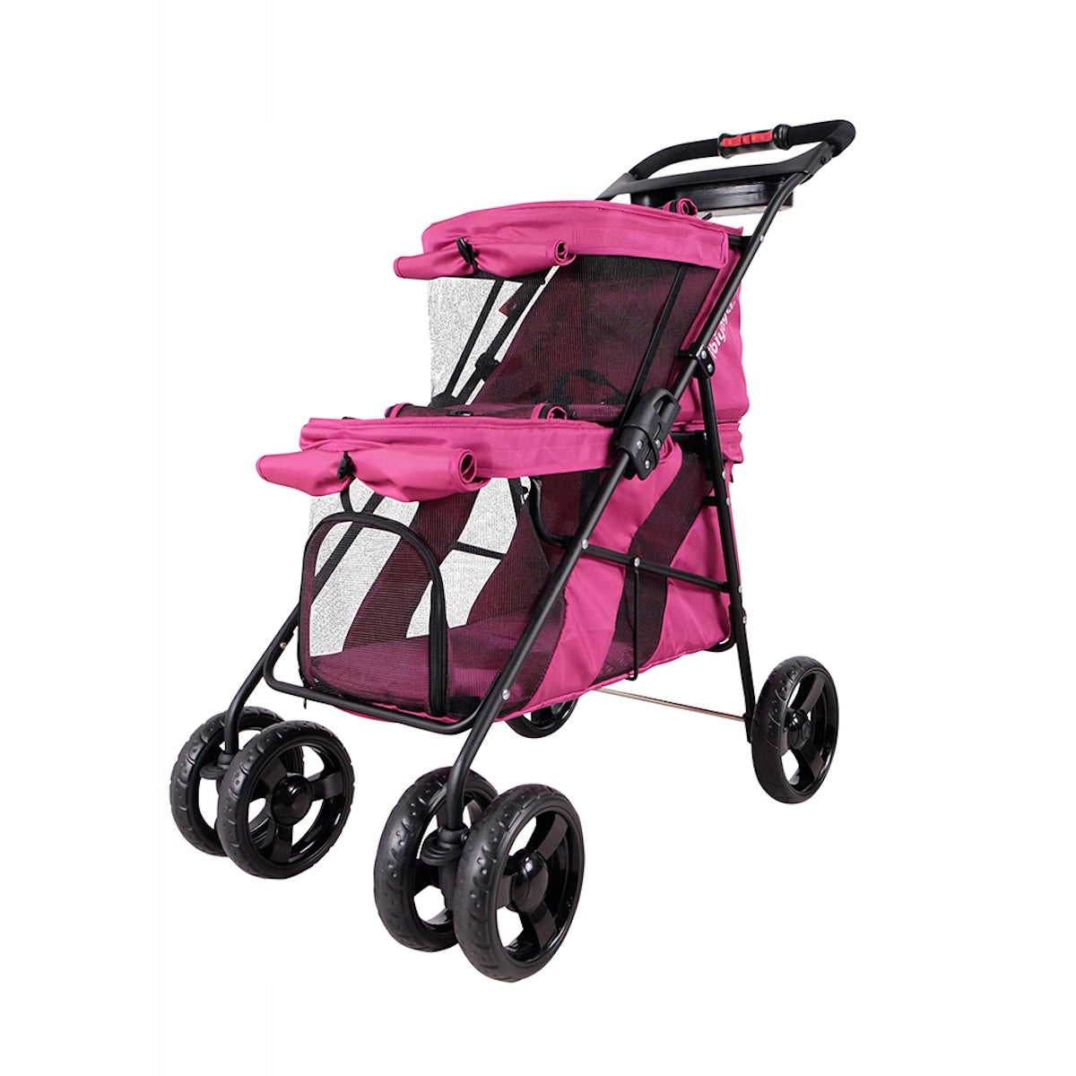 ibiyaya trolley Double Decker Pet Bus red violet