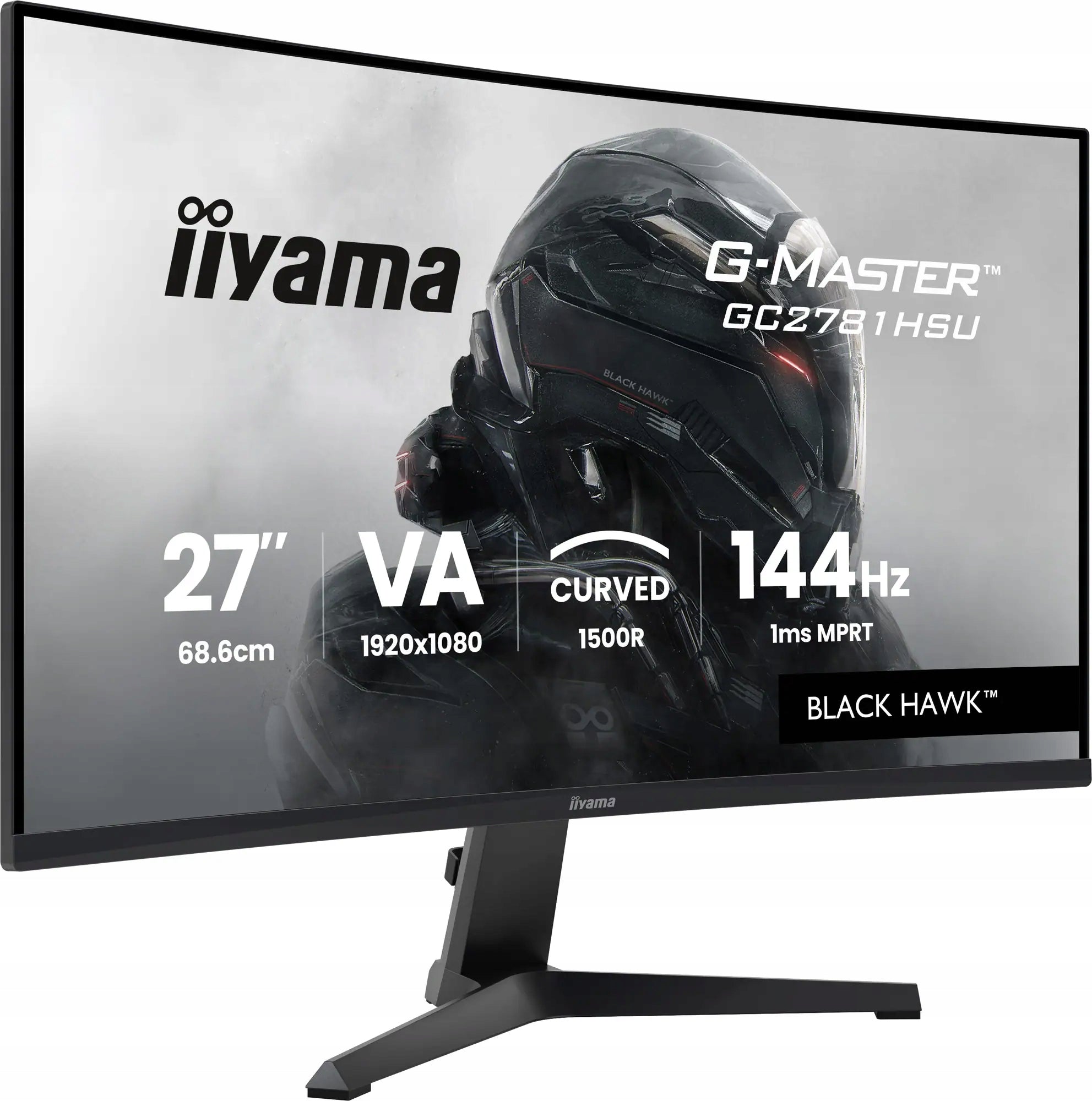 iiyama G-MASTER Black Hawk GC2781HSU-B1 27" FHD Curved Monitor Brand iiyama