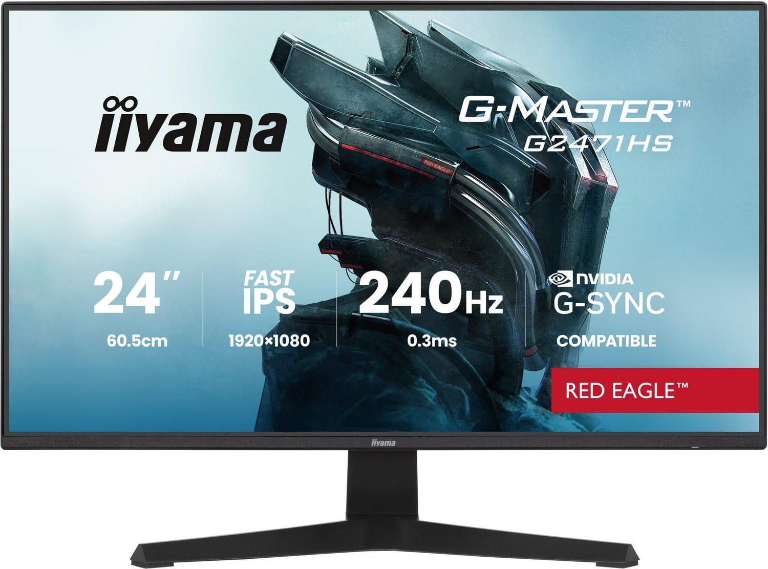 iiyama G-Master G2471HS-B1 Red Eagle Monitor - 240Hz Full HD Fast IPS 23.8"