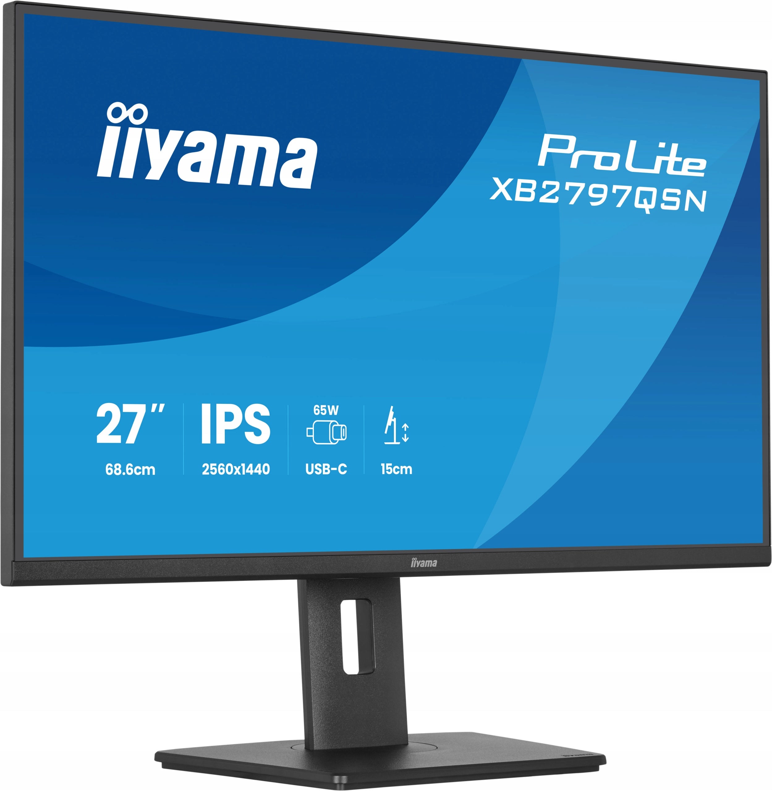 iiyama ProLite XB2797QSN-B1 27 IPS WQHD LED monitor 1ms 75Hz /USB-C HDMI Manufacturer code XB2797QSN-B1