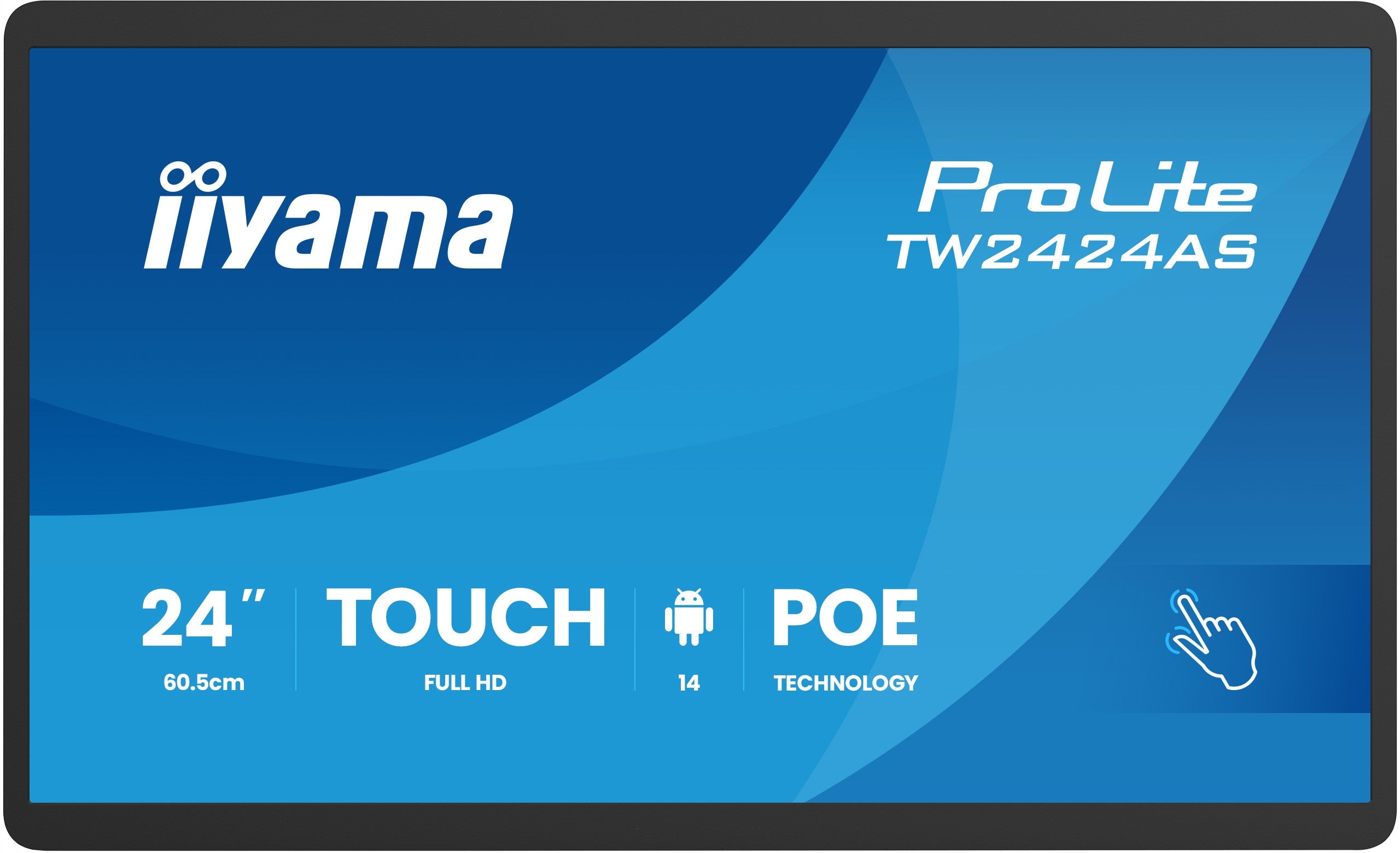 iiyama TW2424AS-B3P 24 FHD Interactive Monitor, Touch PCAP In-cell, Brand iiyama