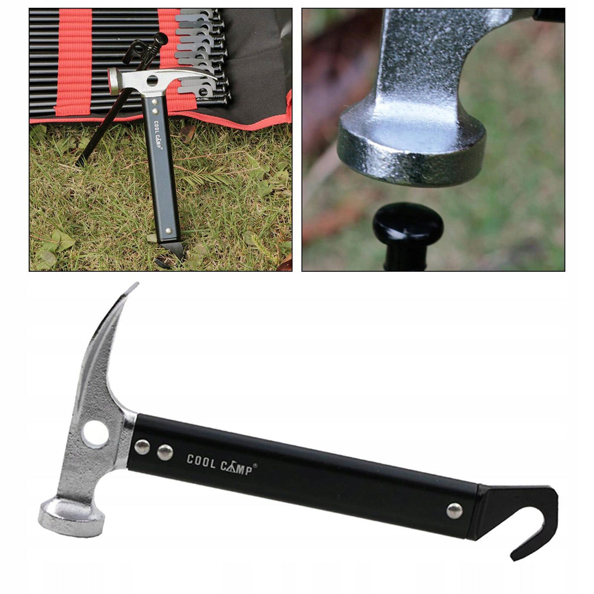 in Tent Mallet Nails Puller Driver Hammer Lightweight Mini no Strap