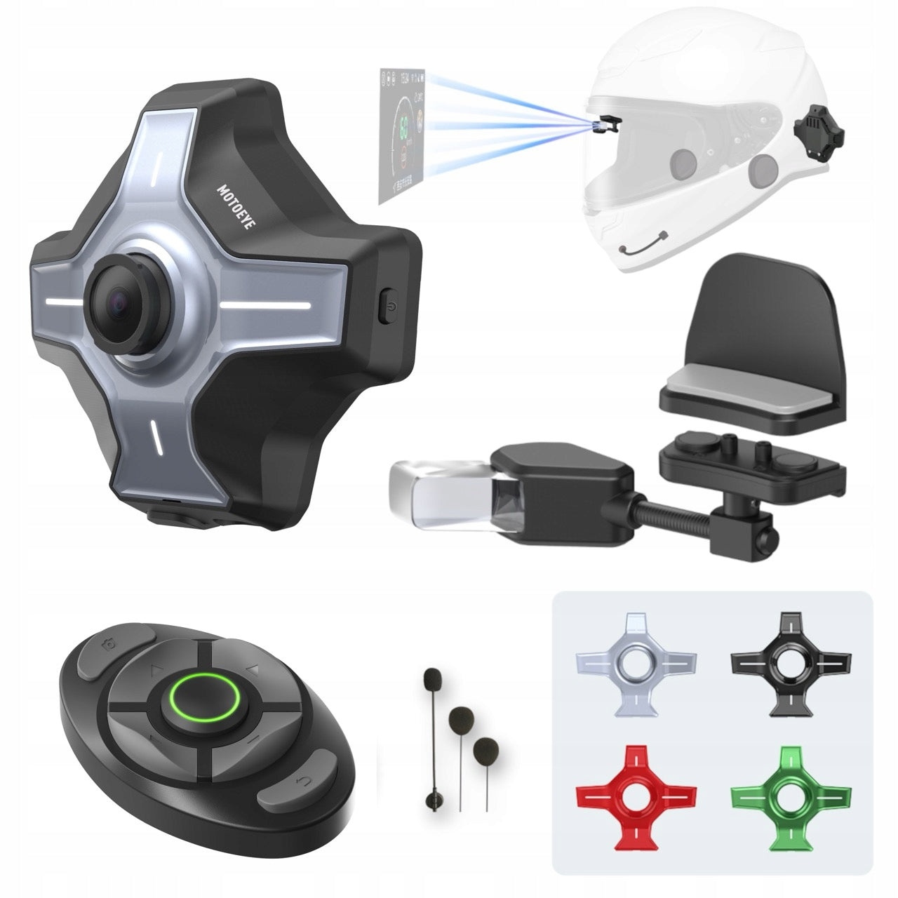 intercom motorcycle MOTEYE display HUD AR Sony microOLED MESH camera T Packaging status original