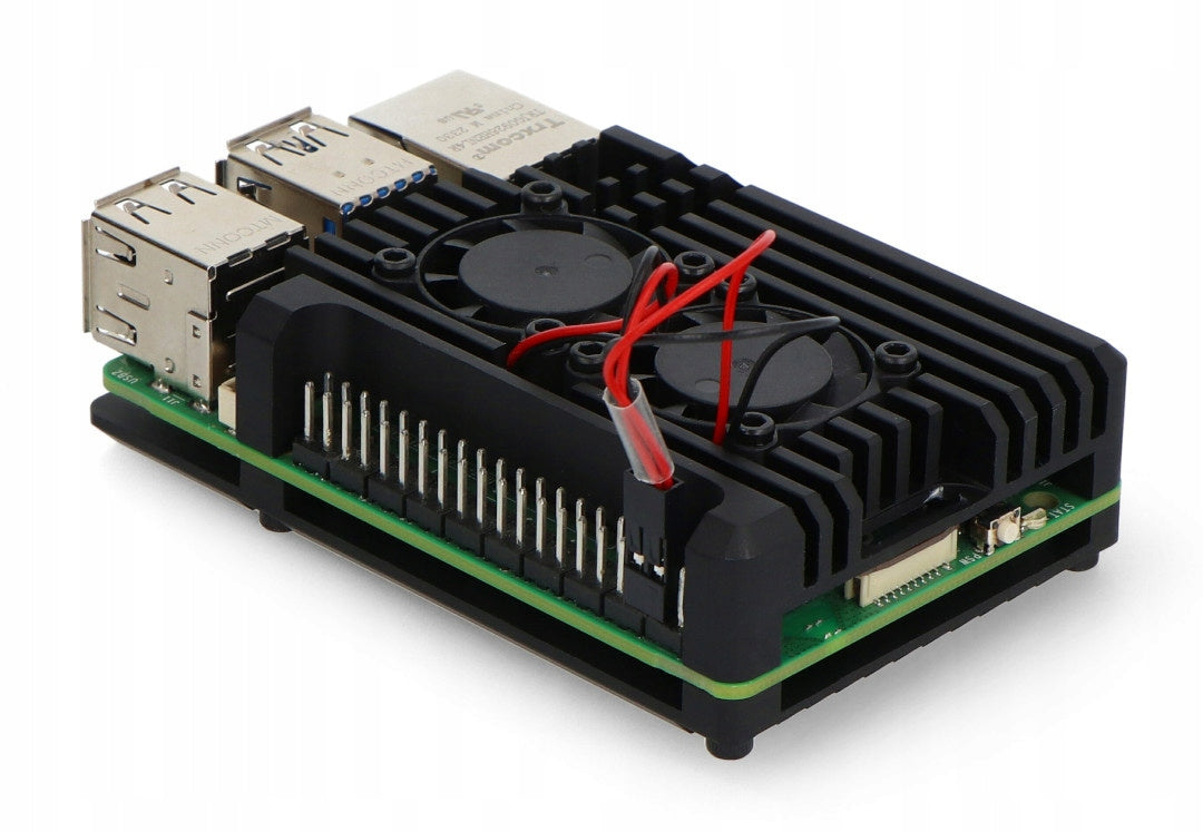 justPi housing for Raspberry Pi 5 with two fans - aluminium Manufacturer code JUS-24107