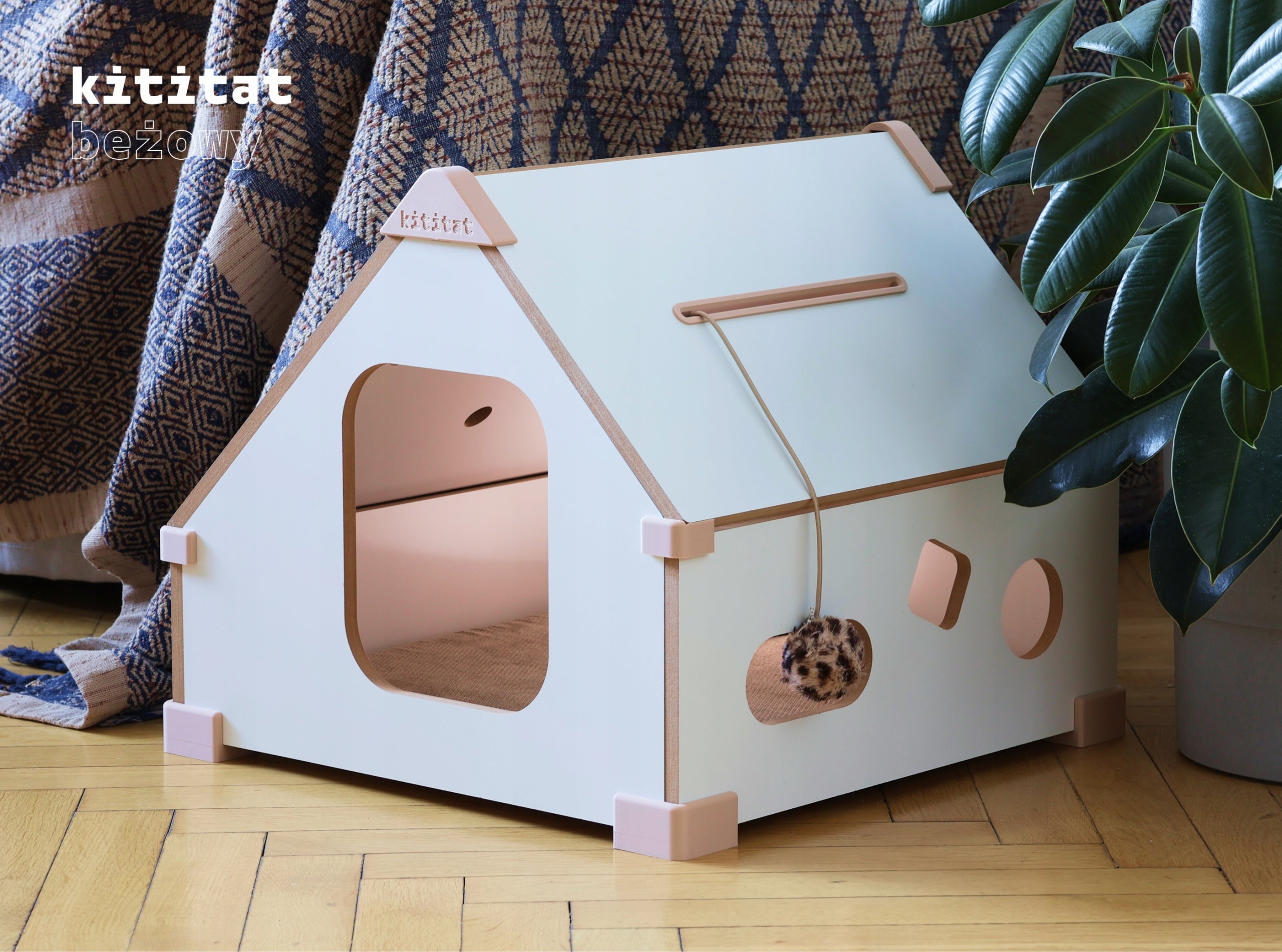 kititat – cat house, bed, beige Product width 40 cm