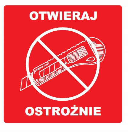 knife label do not cut 500 pcs