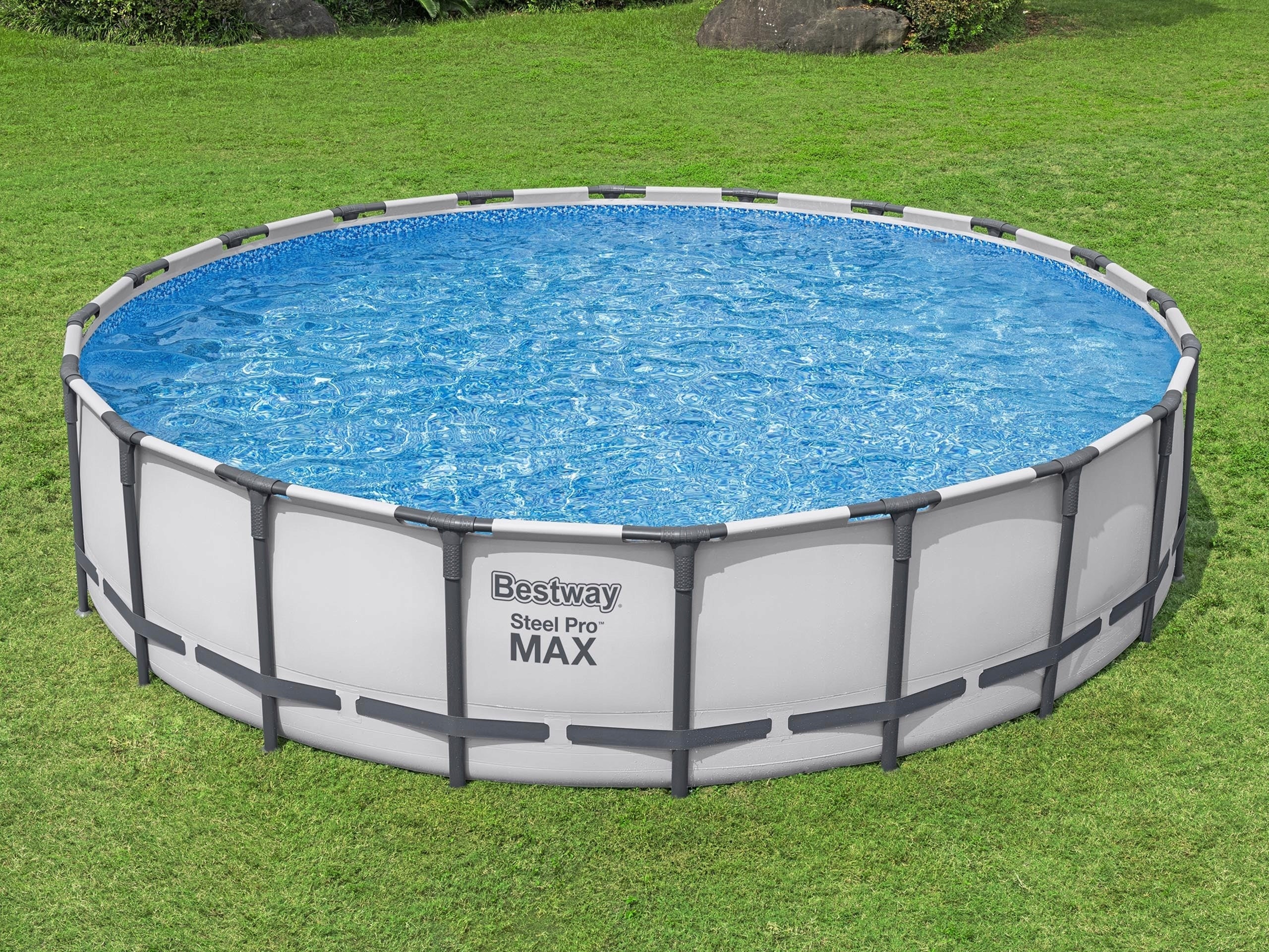 large GARDEN POOL round Bestway 610/132 cm 20FT set ladder pump Height 132 cm