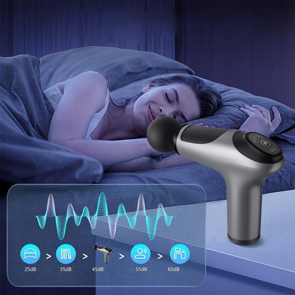 massage gun 3200 rpm with 4 massage heads grey-black Packaging status original