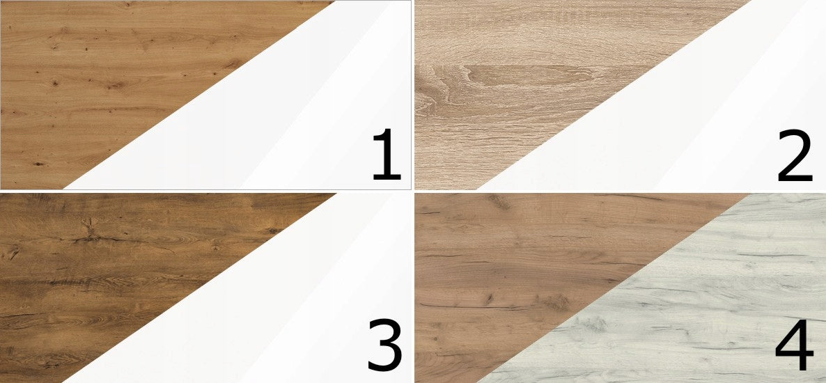 Kleiderschrank Meblocross Maximus 4D, dunkle Eiche/weiß 