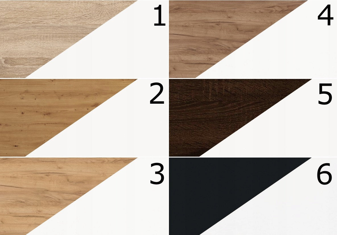 Schrank Nordis 10-1D2S, schwarz/weiß 