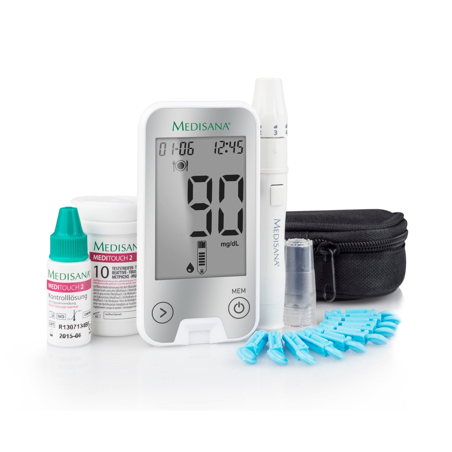 medisana MediTouch 2 Dual glucose meter for diabetics with accessories Medical device no
